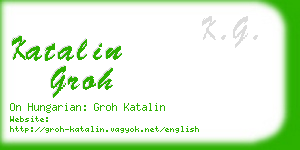 katalin groh business card